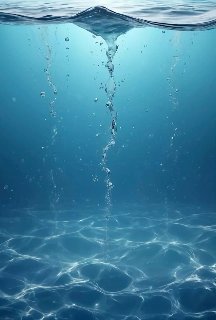 Layered water bands in blue and gold