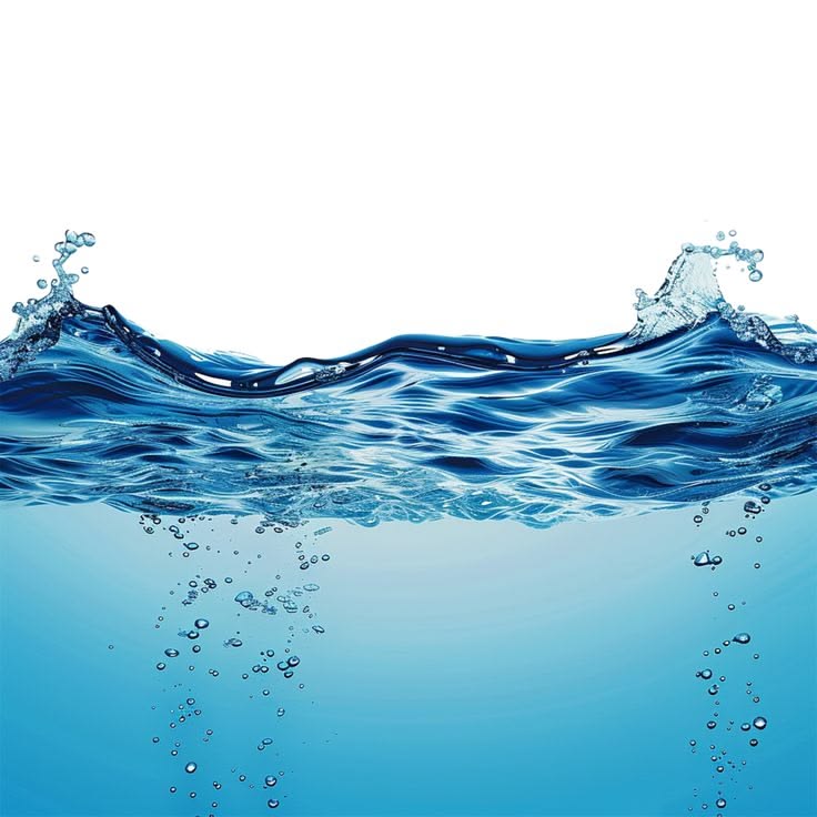 Stylized flowing water illustration